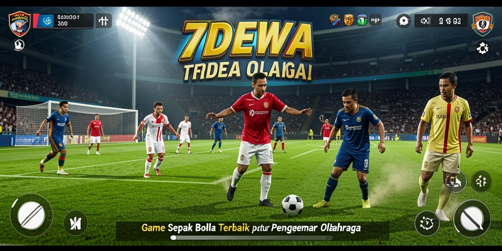 Tampilan gameplay menarik dalam sepak bola 7DEWA.