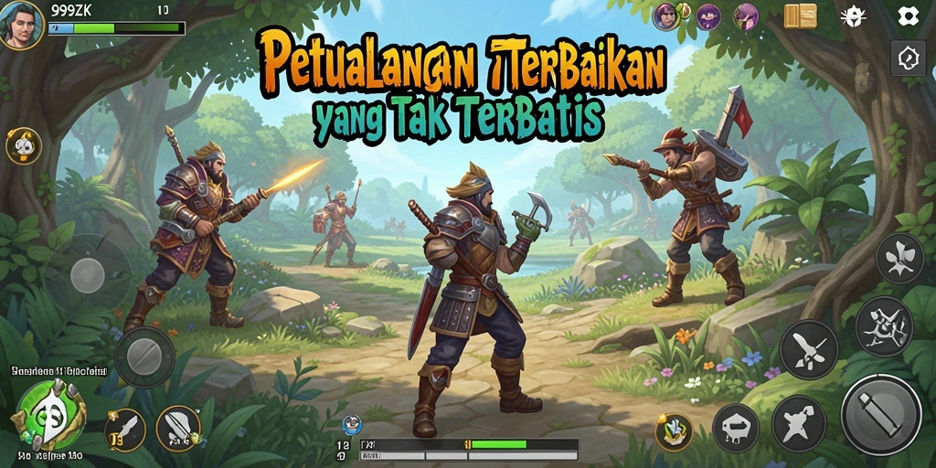 Tampilan gameplay 999ZK yang luas dan menakjubkan.