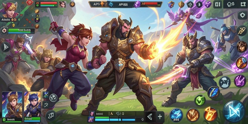 Tampilan aksi seru dalam gameplay API66 MOBA yang menegangkan.