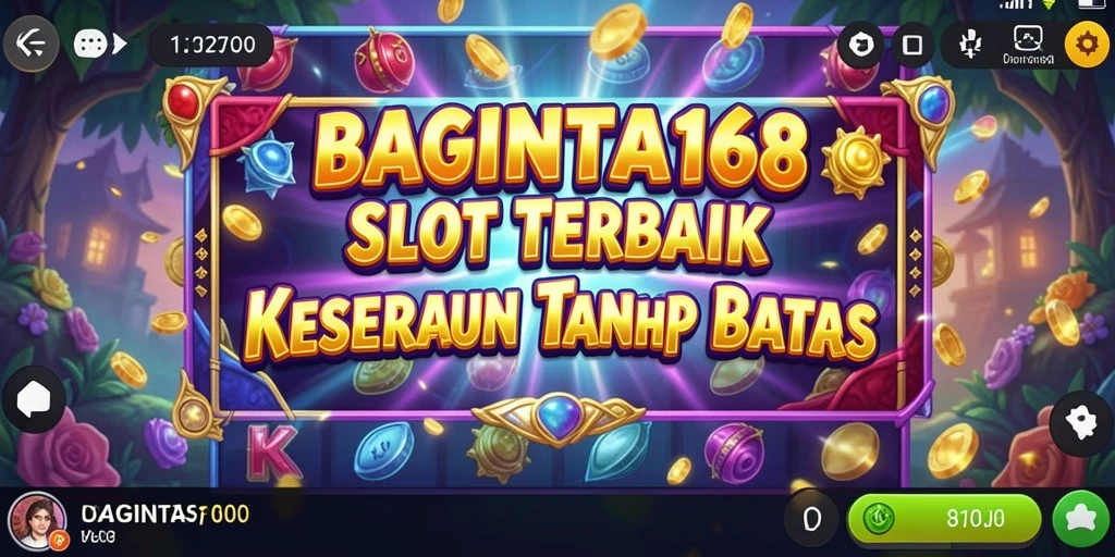 Tampilan utama gameplay Slot di BAGINTA168 yang memukau.