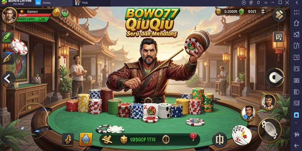 Tampilan menarik gameplay QiuQiu BOWO77.