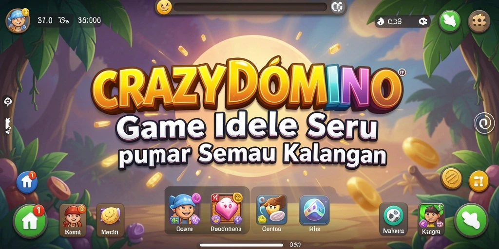 Screenshot gameplay seru dari CRAZYDOMINO dengan kombinasi domino.