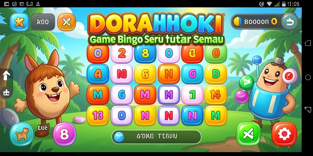 Tampilan gameplay DORAHOKI yang seru dan interaktif.