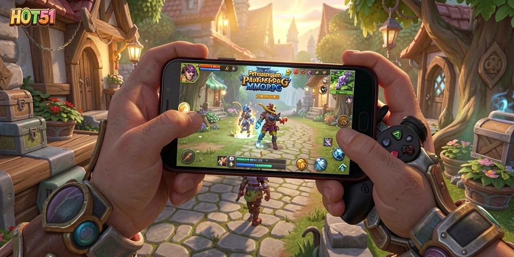 Gameplay HOT51 menunjukkan pertarungan yang seru di dunia MMORPG.
