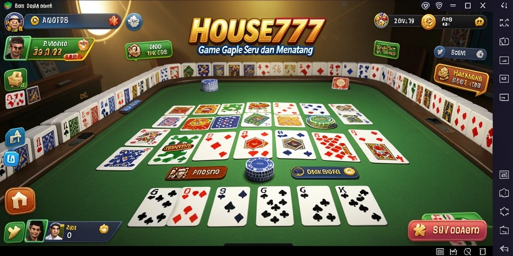 Screenshot gameplay <strong>HOUSE777</strong> menampilkan momen seru bermain Gaple.