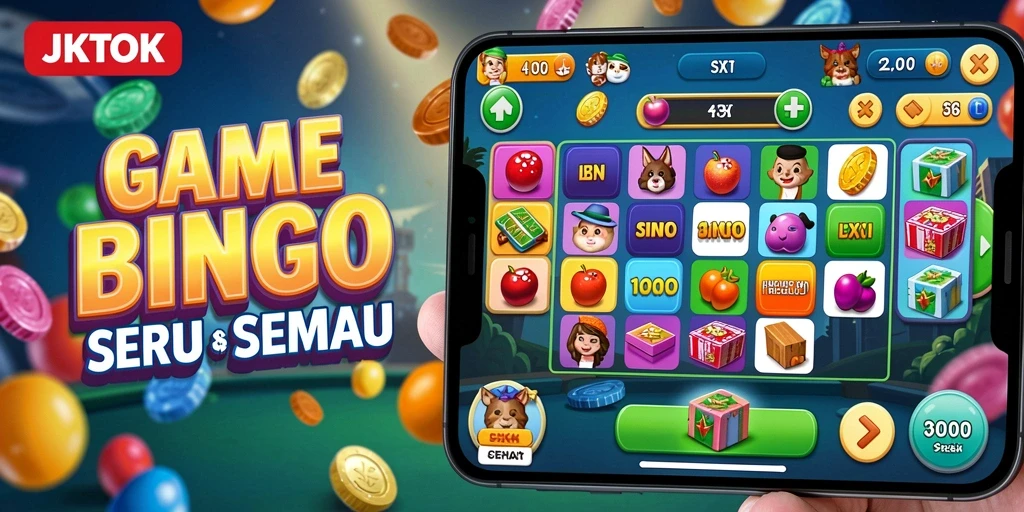 Screenshot gameplay JKTOK menampilkan suasana permainan Bingo yang seru.