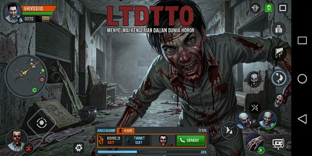 Tampilan gameplay menegangkan saat menjelajahi dunia horor LTDTOTO.
