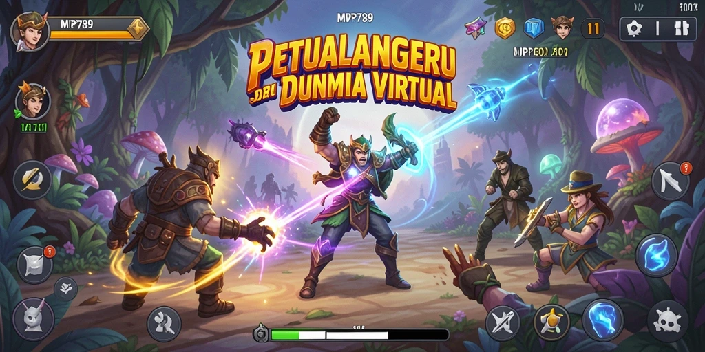 Screenshot menunjukkan gameplay seru dari MVP789 di dunia petualangan.