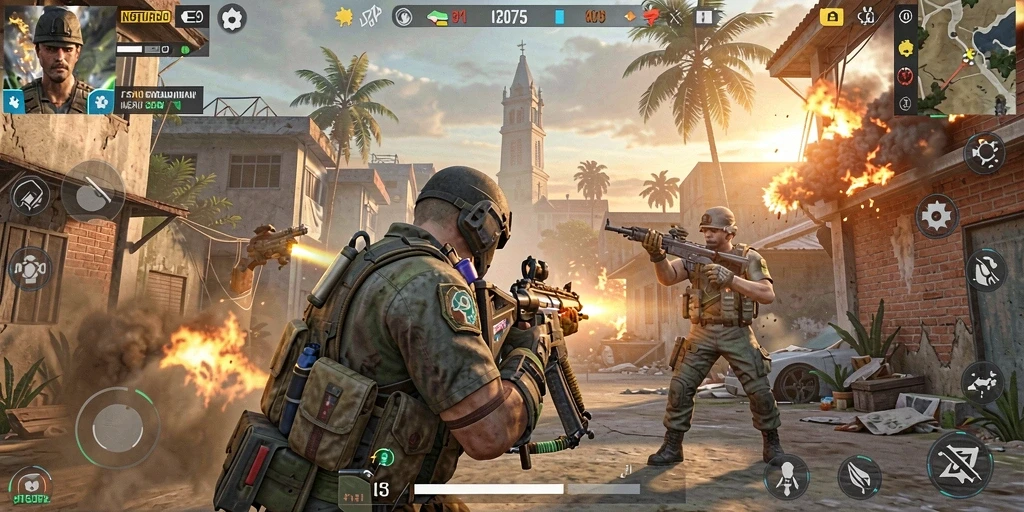 Tampilan seru gameplay N9TURBO yang penuh aksi.