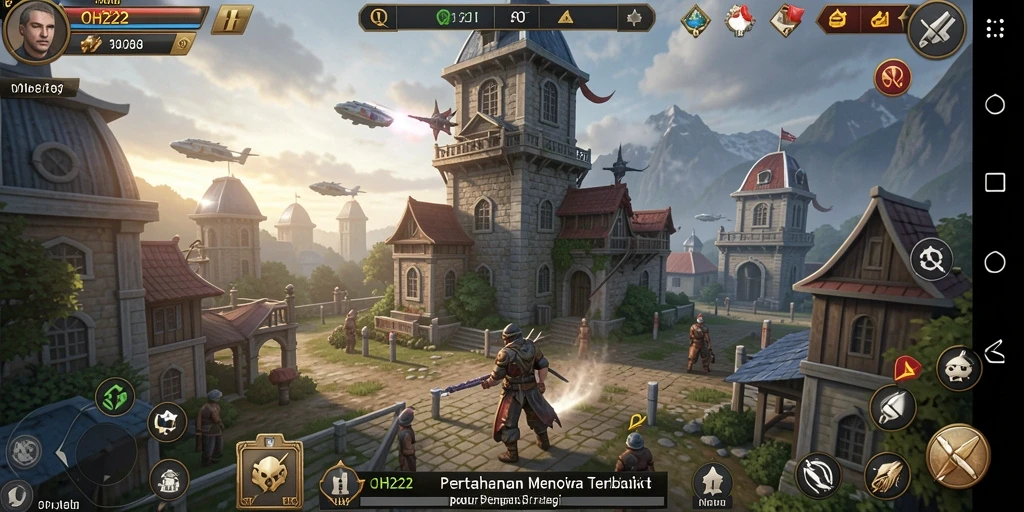 Screenshot utama OH222 menampilkan aksi pertahanan yang mendebarkan.
