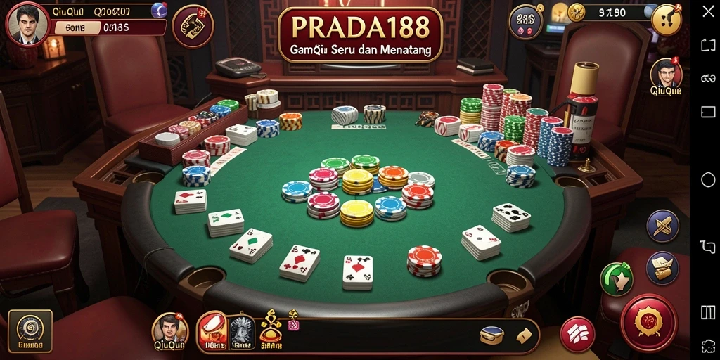 Tampilan menarik dari gameplay QiuQiu di PRADA188.