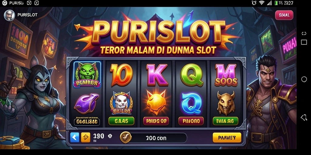 Screenshot gameplay PURISLOT menampilkan momen menegangkan di dunia horor.