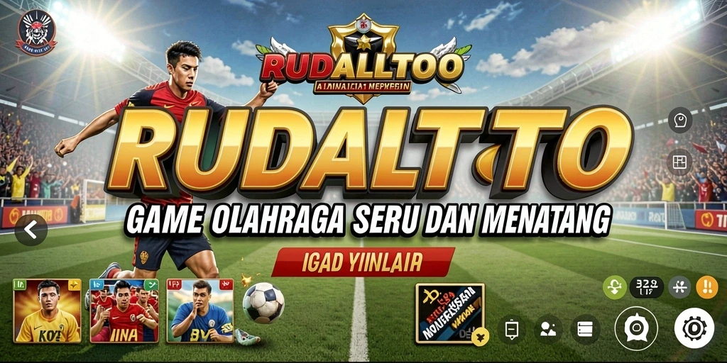 Screenshot utama RUDALTOTO menampilkan aksi seru dalam pertandingan olahraga.