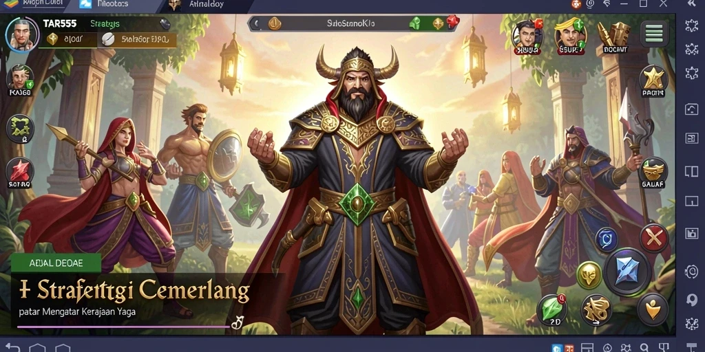 Screenshot TAR555 menampilkan pertempuran strategi intens.